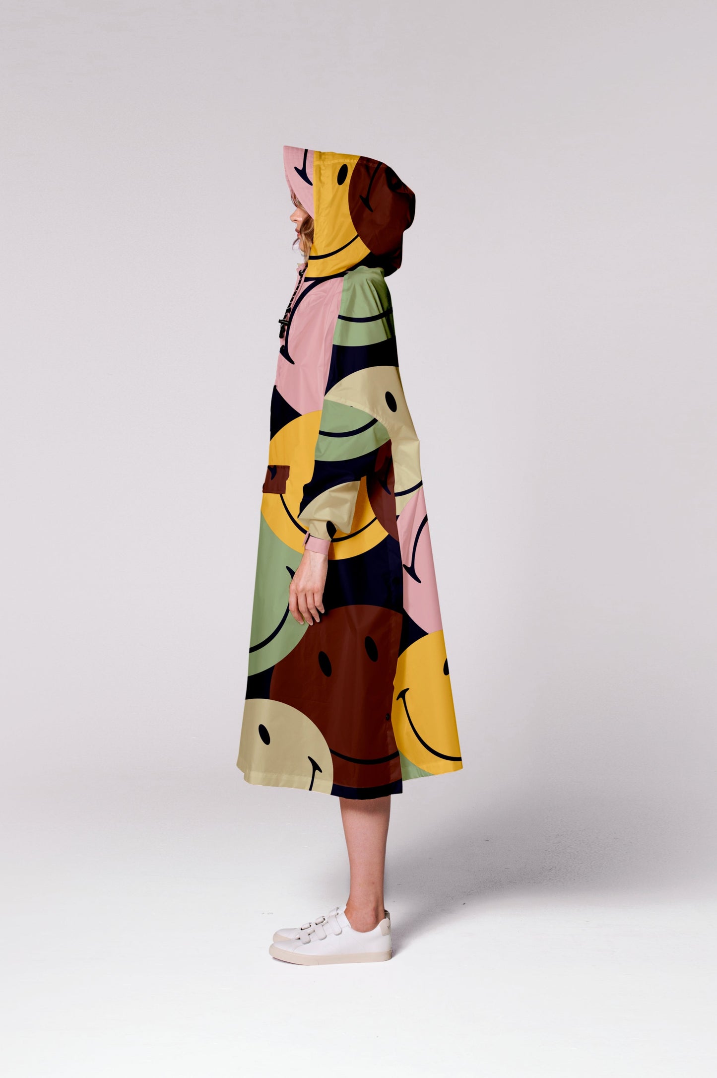 Retro Smiley - Rain Poncho