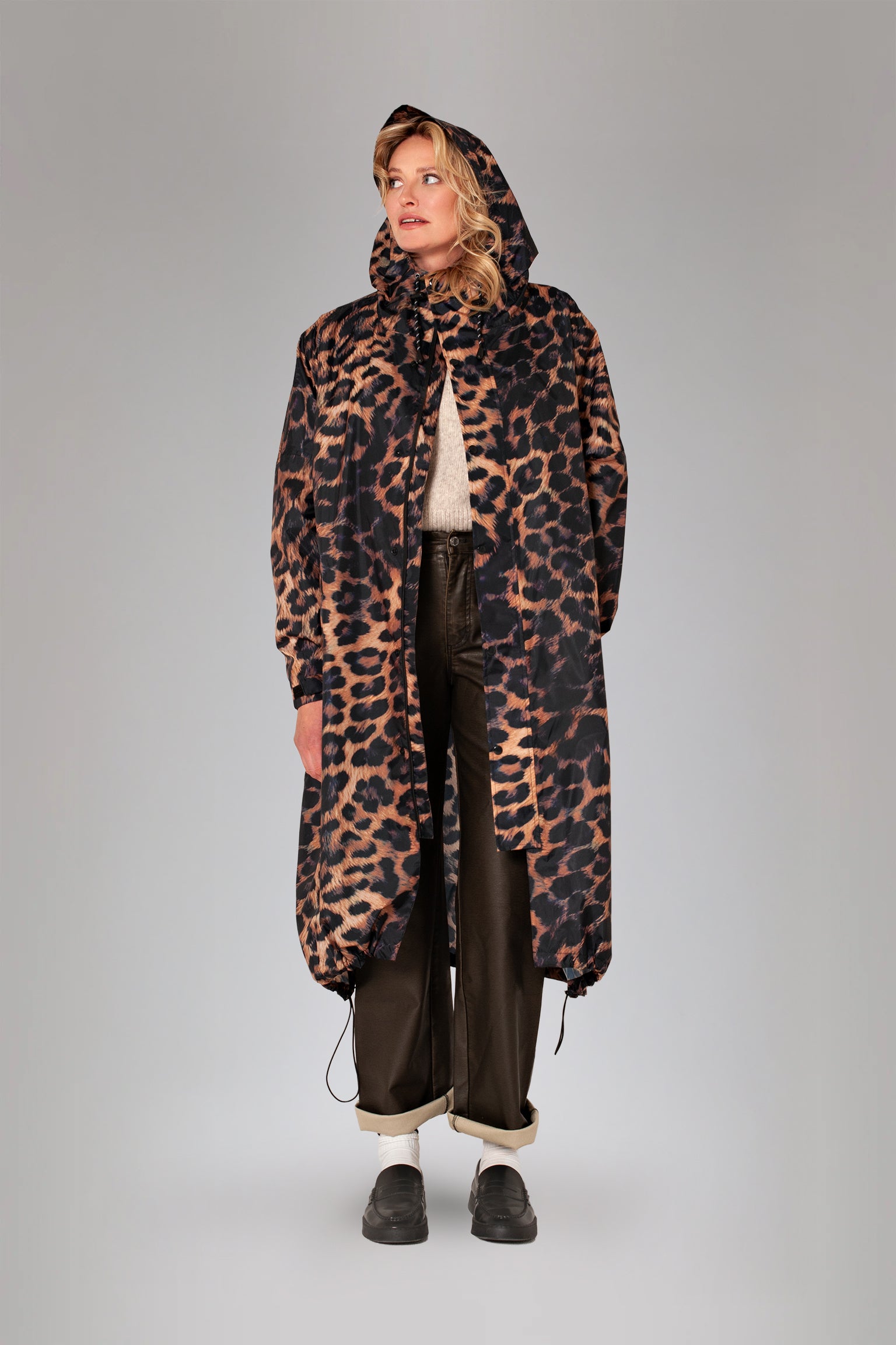 Image of Dark Leopard - Rain Coat