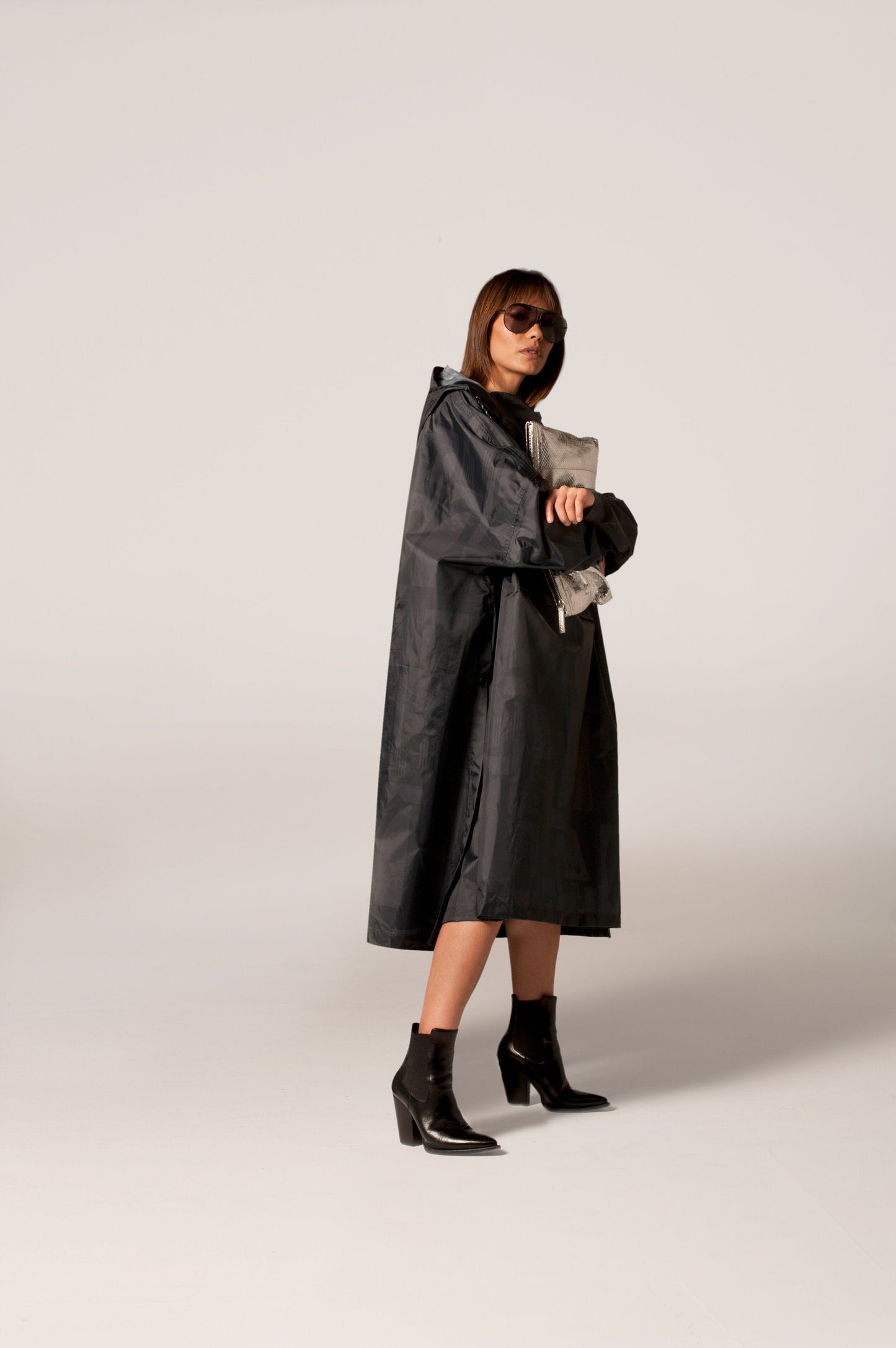 Back to Black Art Camo - Rain Poncho